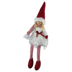 Figurina fetita din textil cu fustita si picioare atarnatoare 45 CM