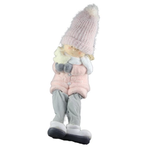Figurina Craciun Copil din ceramica cu picioare atarnatoare 32 CM