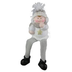 Figurina copil din ceramica cu picioare textil 8 CM