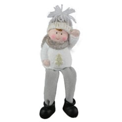 Figurina copil din ceramica cu picioare textil 8 CM