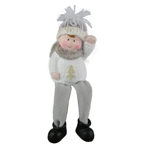 Figurina copil din ceramica cu picioare textil 8 CM