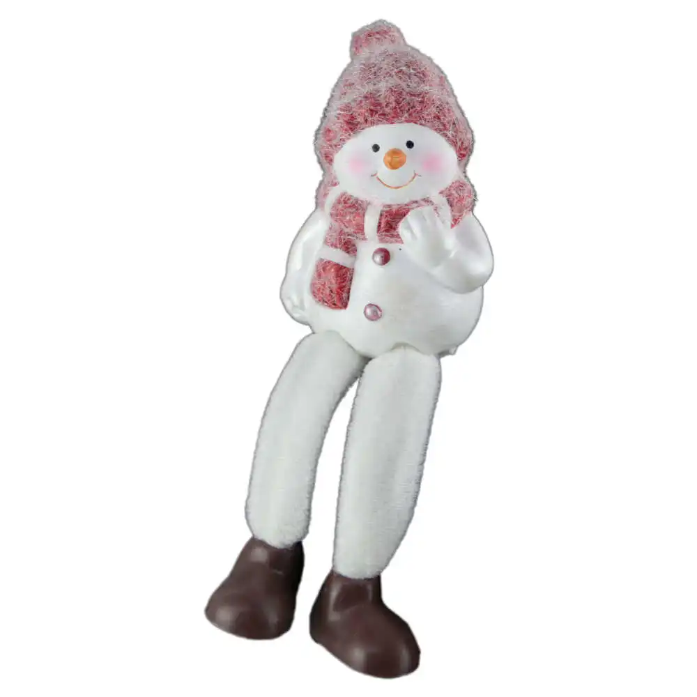 Figurina Craciun Om de zapada cu picioare mobile 7 CM - Roz Figurina Craciun Om de zapada cu picioare mobile 7 CM - Roz