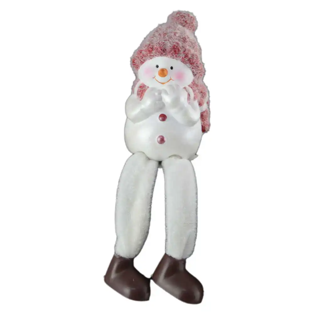 Figurina Craciun Om de zapada cu picioare mobile 7 CM - Roz Figurina Craciun Om de zapada cu picioare mobile 7 CM - Roz