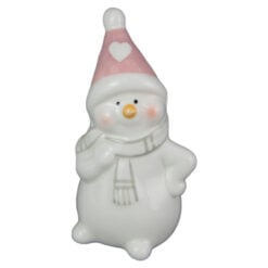 Figurina Craciun Om de zapada din ceramica 9 CM - cu inima