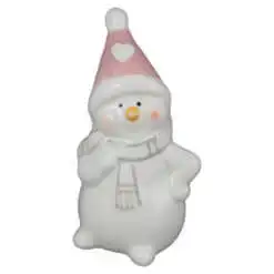 Figurina Craciun Om de zapada din ceramica 9 CM - cu inima