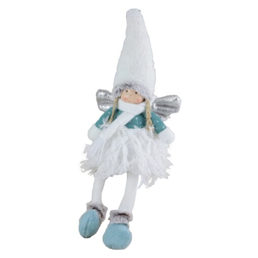 Figurina inger din textil cu led si picioare atarnatoare 27 CM