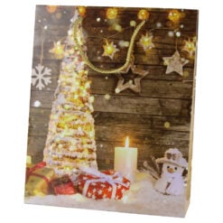 Punga cadou Craciun 26x32 CM - Stele sclipitoare