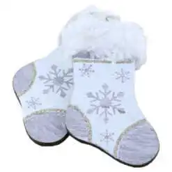 Ornament brad Sosete din lemn 11 CM