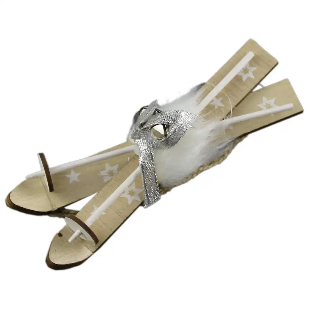 Ornament brad Schi din lemn 15 CM