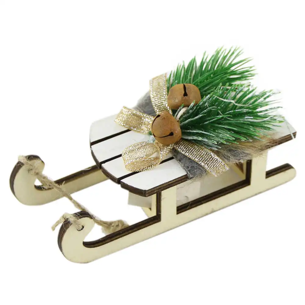 Ornament brad din lemn 12 CM Saniuta