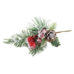 Pick creanga inzapezita cu bobite rosii 26 CM