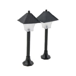 Set decoratiune cu led 2 felinare stradale 4x13 CM