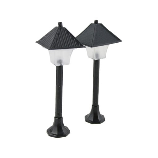 Set decoratiune cu led 2 felinare stradale 4x13 CM