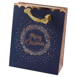 Punga cadou Craciun 11x14 CM - ?Merry Christmas? Blau