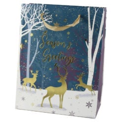 Punga cadou Craciun 18x23 CM - "Seasons Greetings" Peisaj