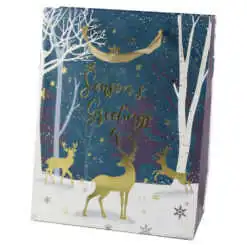 Punga cadou Craciun 18x23 CM - "Seasons Greetings" Peisaj