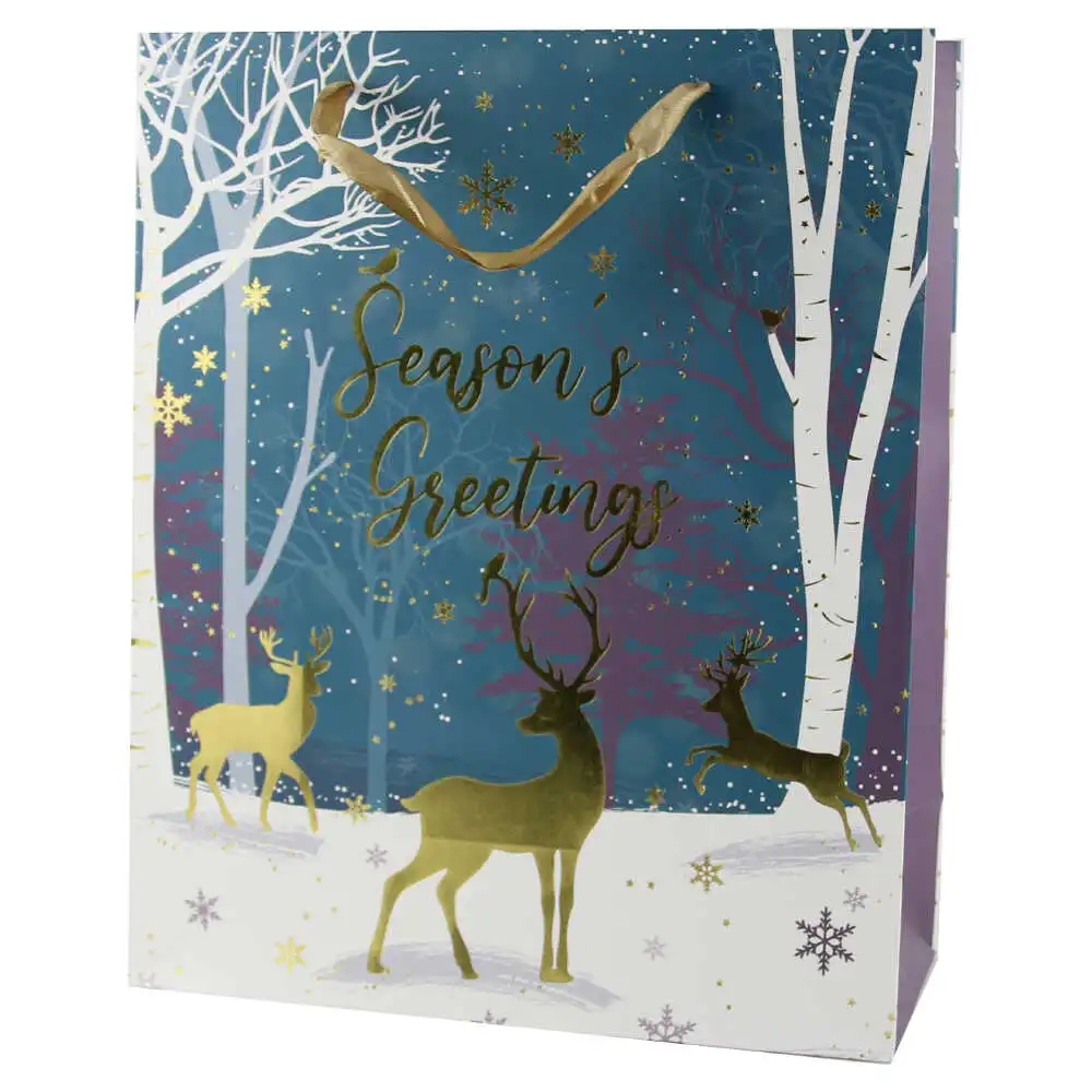 Punga cadou Craciun 26x32 CM - "Seasons Greetings" Peisaj Punga cadou Craciun 26x32 CM - "Seasons Greetings" Peisaj