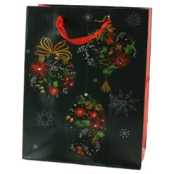 Punga cadou Craciun 18x23 CM - Elegant black