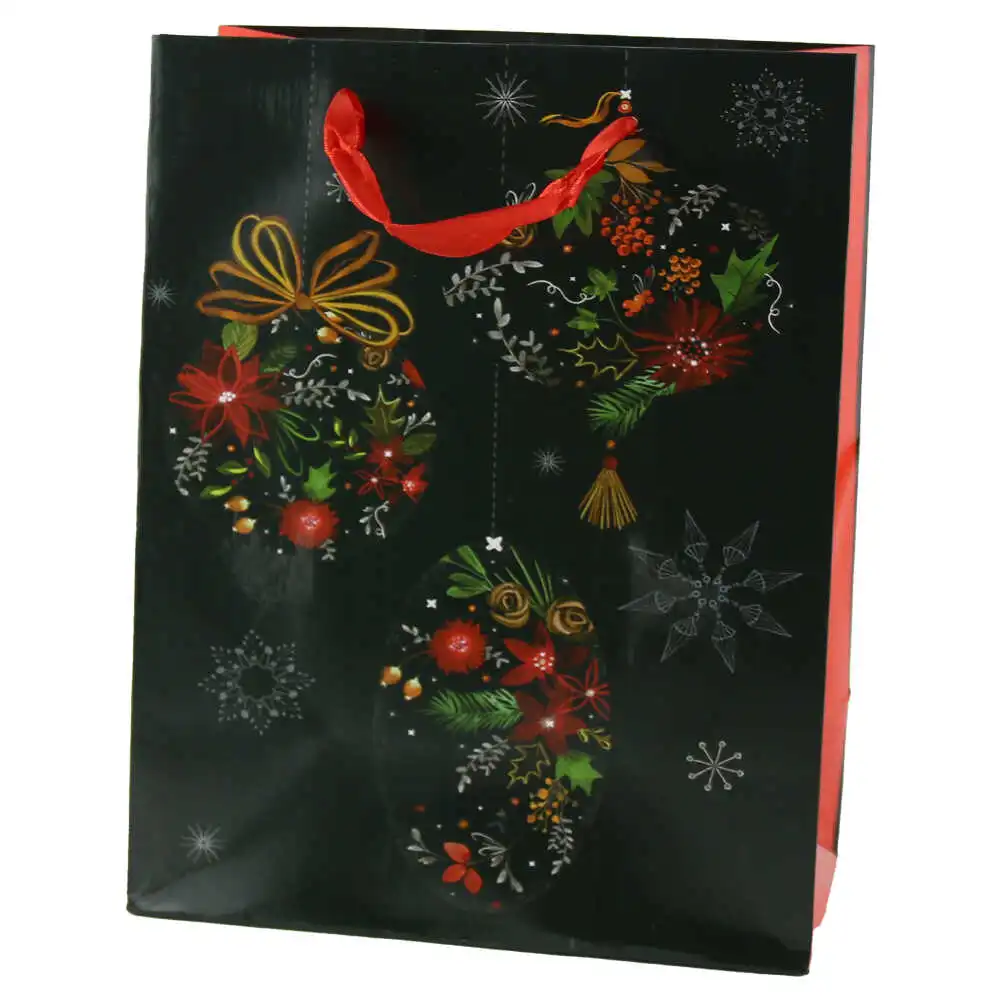 Punga cadou Craciun 18x23 CM - Elegant black
