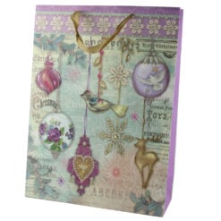 Punga cadou Craciun 31x42 CM - Decor violet