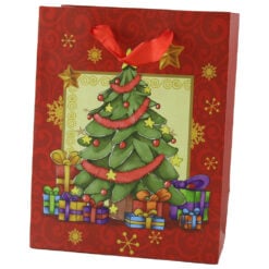Punga cadou Craciun 18x23 CM  - Brad cu cadouri