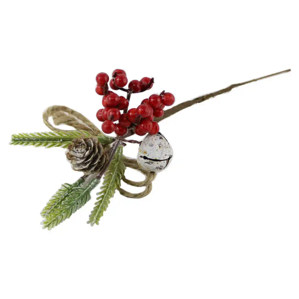 Pick creanga cu bobite si clopotel 23 CM Pick creanga cu bobite si clopotel 23 CM