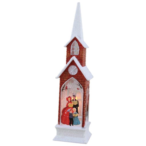 Ornament Craciun Biserica cu led din plastic 21 CM