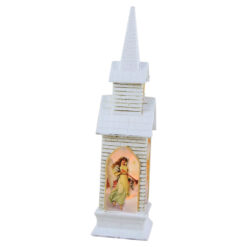 Ornament Craciun Biserica cu led din plastic 21 CM