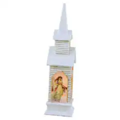 Ornament Craciun Biserica cu led din plastic 21 CM