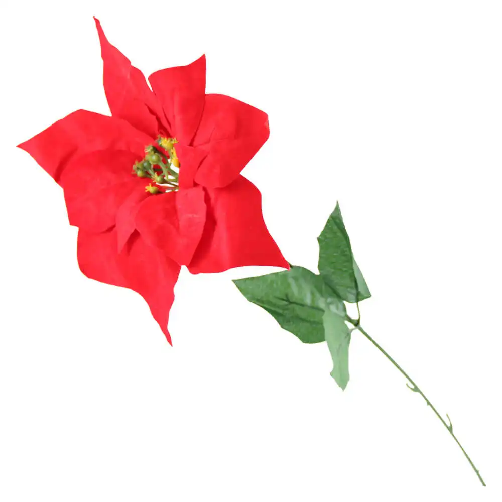 Floare artificiala Craciunita din matase 58 CM Floare artificiala Craciunita din matase 58 CM