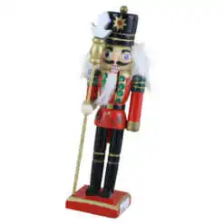 Figurina Craciun Spargator de nuci din lemn 15 CM