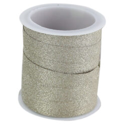 Rola panglica cu glitter din plastic 1x100 CM - Gold/Sand/Gri