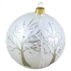 Glob pentru brad din sticla cu glitter 10 CM - Design Copac