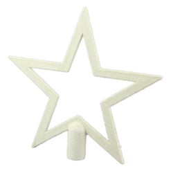 Varf de brad Stea din plastic cu glitter 19 CM