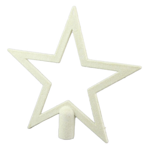 Varf de brad Stea din plastic cu glitter 19 CM