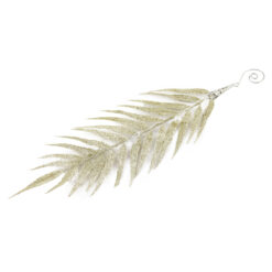 Frunza decorativa cu glitter auriu 32 CM