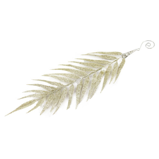 Frunza decorativa cu glitter auriu 32 CM