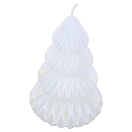 Lumanare de Craciun Brad chanel cu sclipici 11 CM