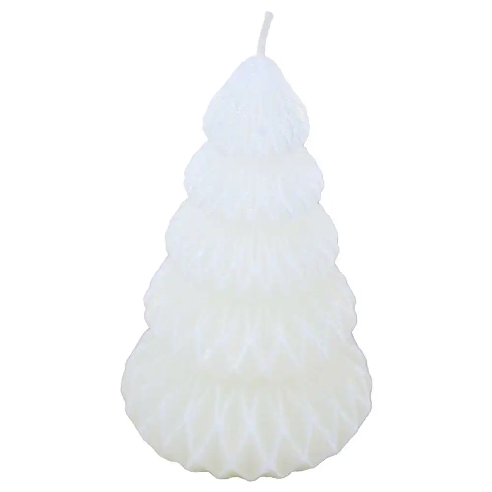 Lumanare de Craciun Brad chanel cu sclipici 14 CM