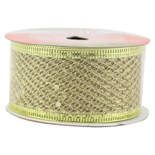 Rola panglica decorativa cu sclipici 4 cm x 2.7 m - Culori variate
