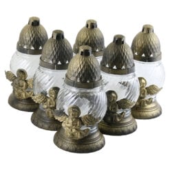 Set 6 candele din sticla cu capac 20 CM