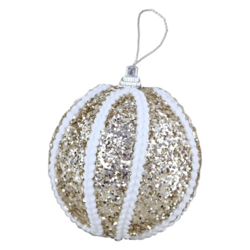 Glob pentru brad cu glitter 8 CM