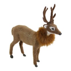 Figurina Ren din plastic cu sclipici 15x15 CM