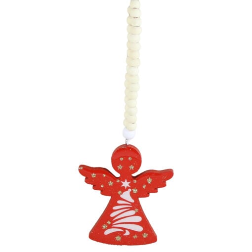 Ornament brad din lemn Inger 8 CM