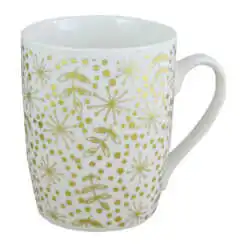Cana ceramica de Craciun cu decoratiuni aurii 340 ml