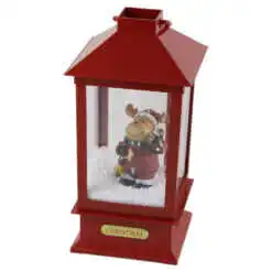 Felinar din plastic cu led si figurina 13x26 CM