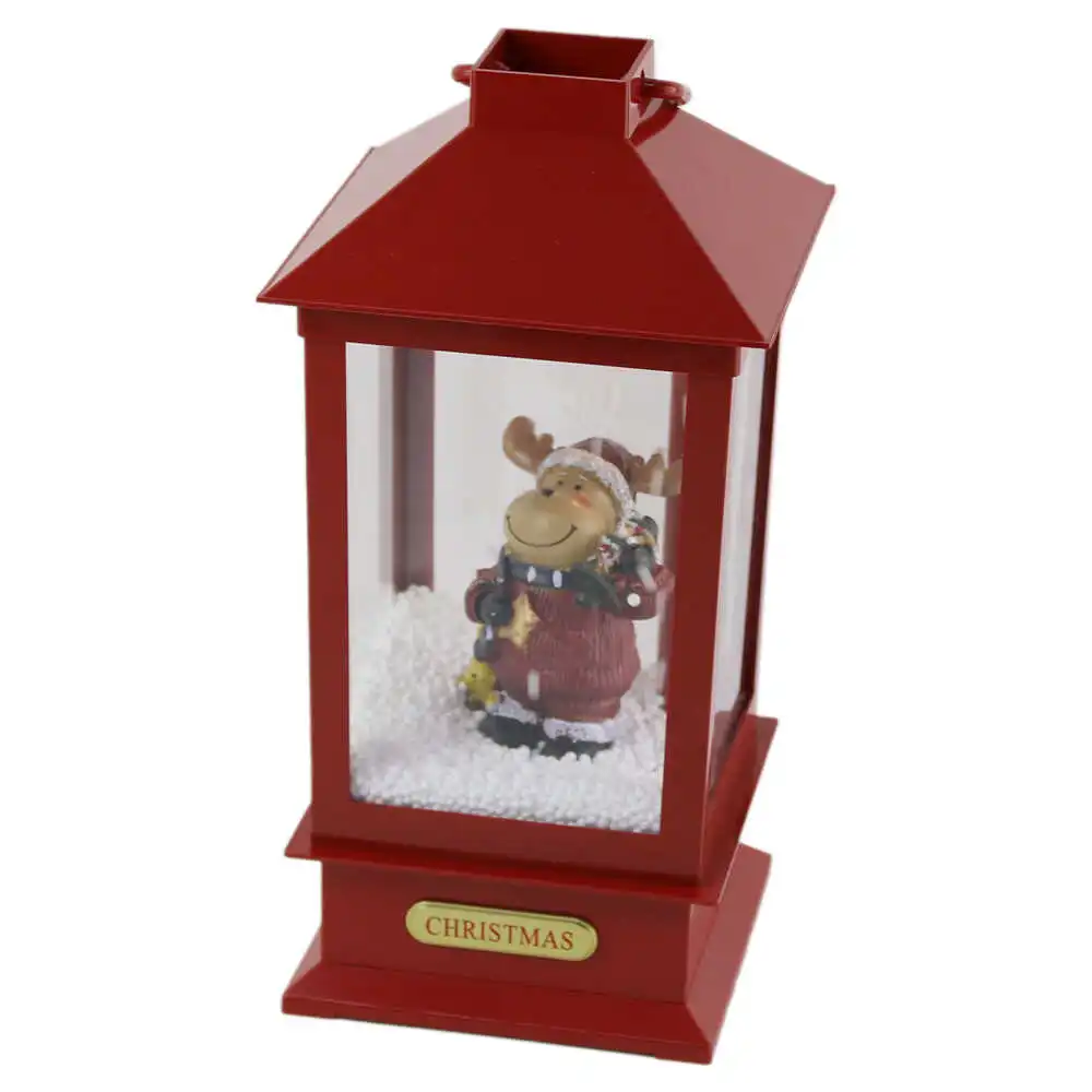 Felinar din plastic cu led si figurina 13x26 CM Felinar din plastic cu led si figurina 13x26 CM