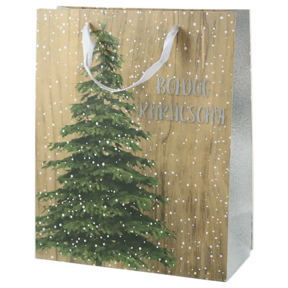Punga cadou din hartie 26x32 CM "Boldog Karacsonyt" Punga cadou din hartie 26x32 CM "Boldog Karacsonyt"