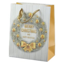 Punga cadou din hartie 18x23 CM "Merry Christmas & Happy New Year"