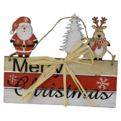 Decor pentru usa din lemn "Merry Christmas" 22x18 CM